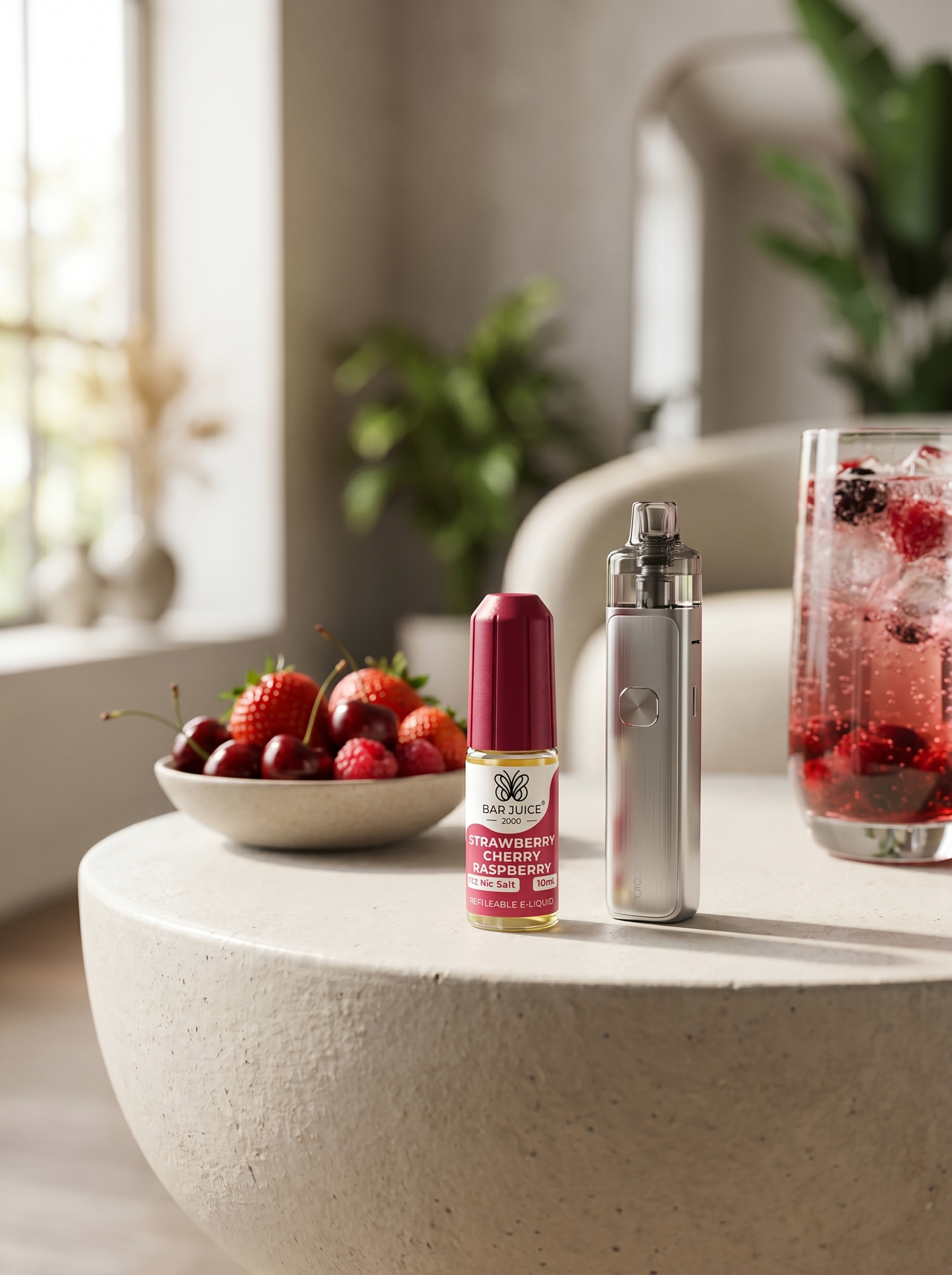 Bar Juice Strawberry Cherry Raspberry Nic Salt E-Liquid 20mg 10ml