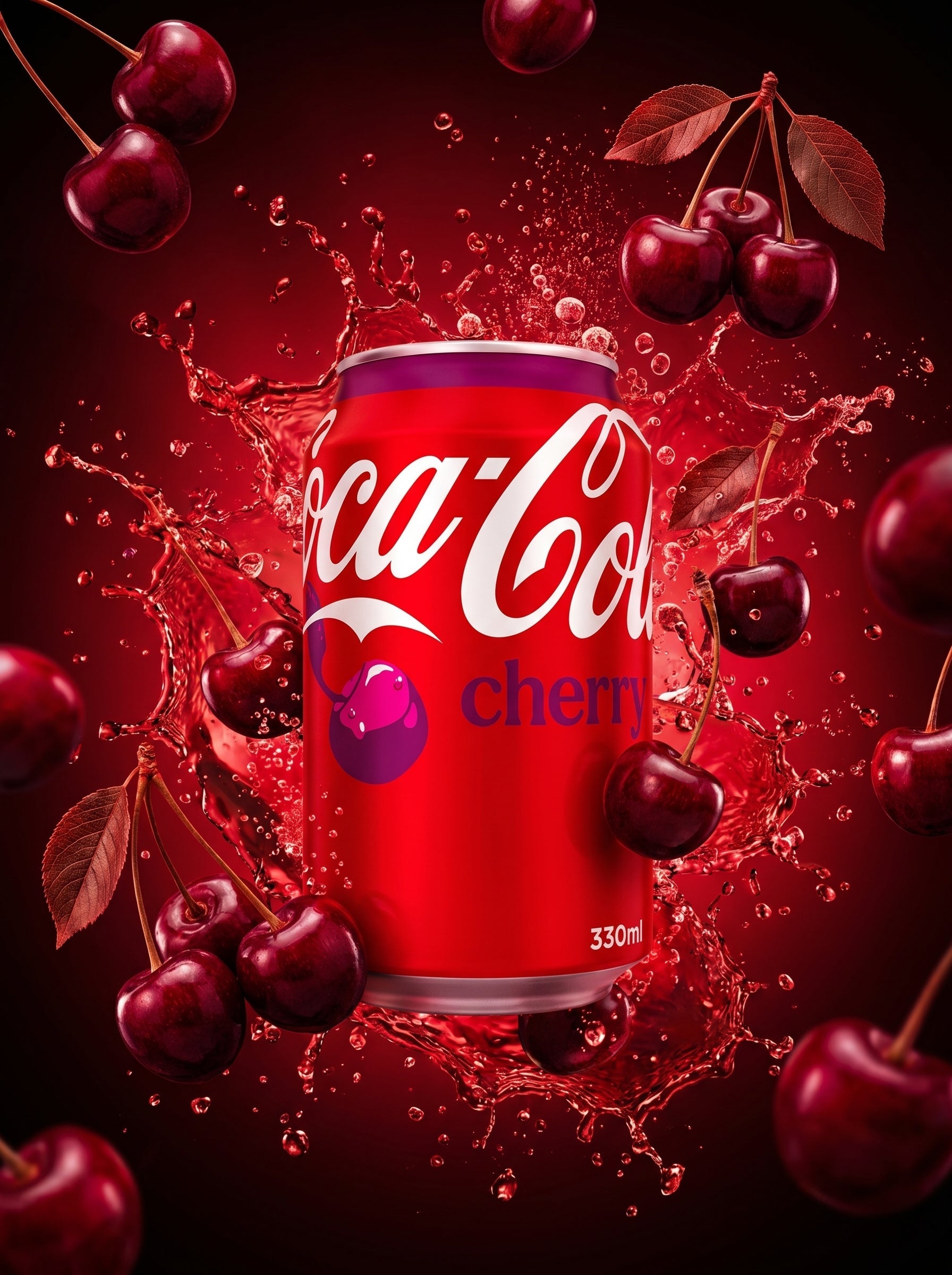 Coca-Cola Cherry Soft Drink 330ml Can
