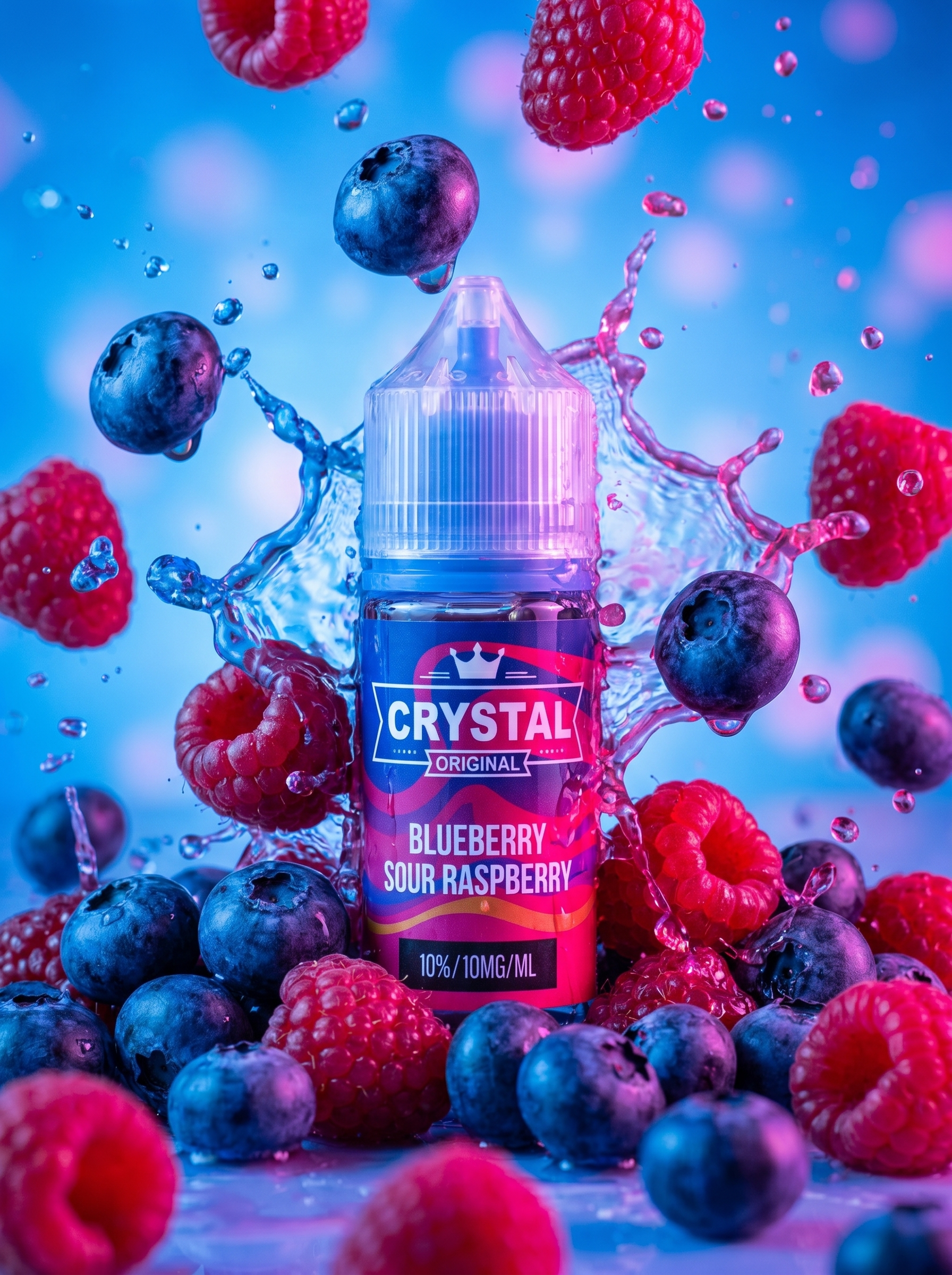 Crystal Nic Salts Blueberry Sour Raspberry E-Liquid 20mg 10ml