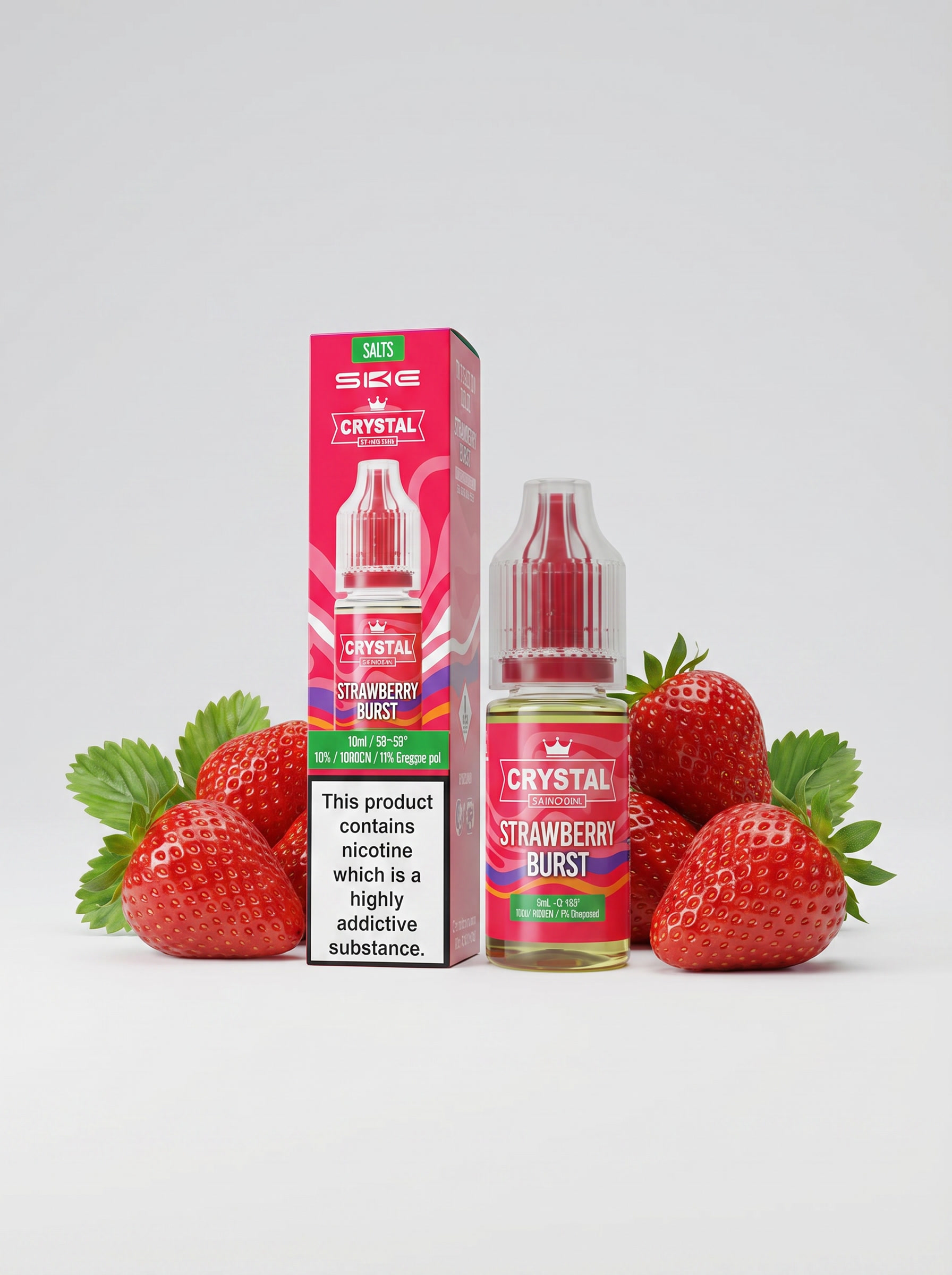 Crystal Nic Salts Strawberry Burst E-Liquid 20mg 10ml