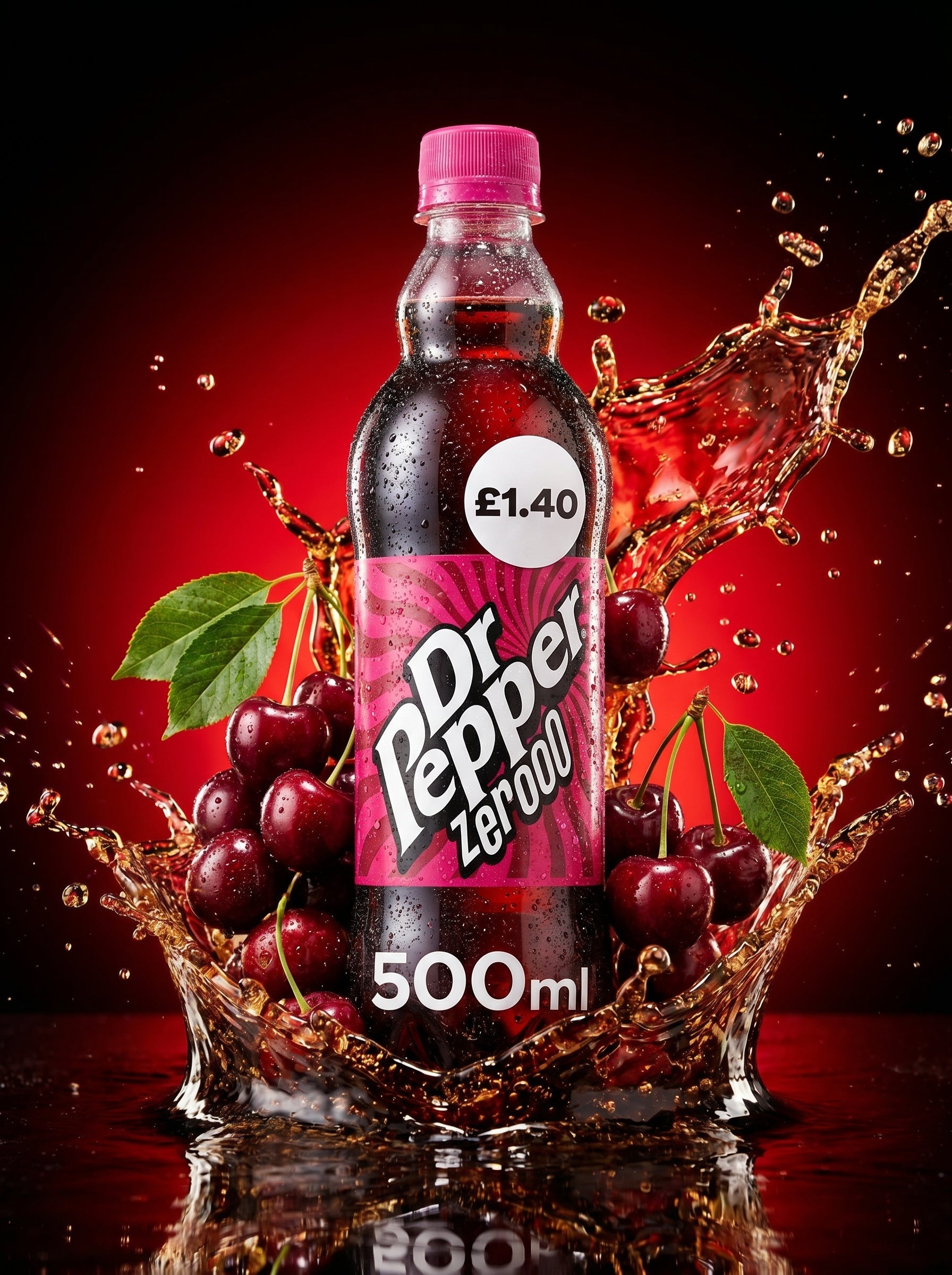 Dr Pepper Zero Sugar Soft Drink 500ml Bottle