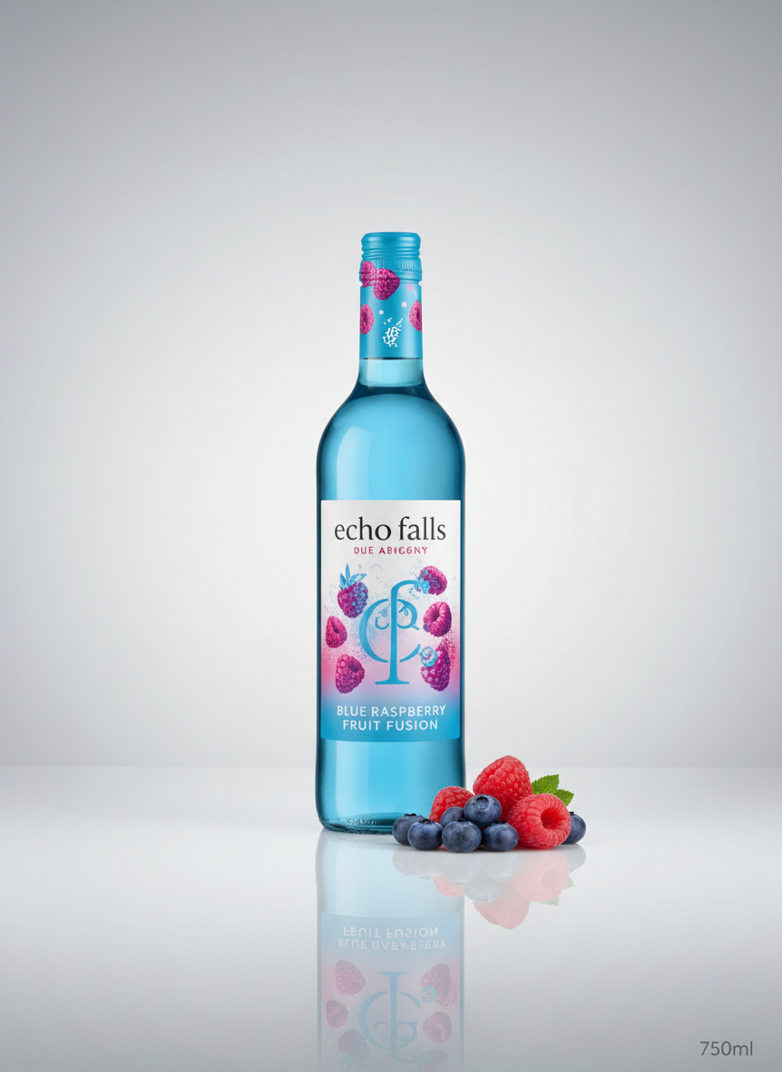 Echo Falls Blue Raspberry Fruit Fusion 750ml Bottle