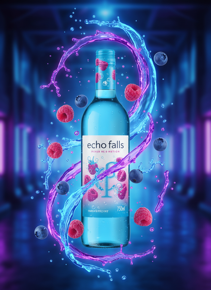 Echo Falls Blue Raspberry Fruit Fusion 750ml Bottle