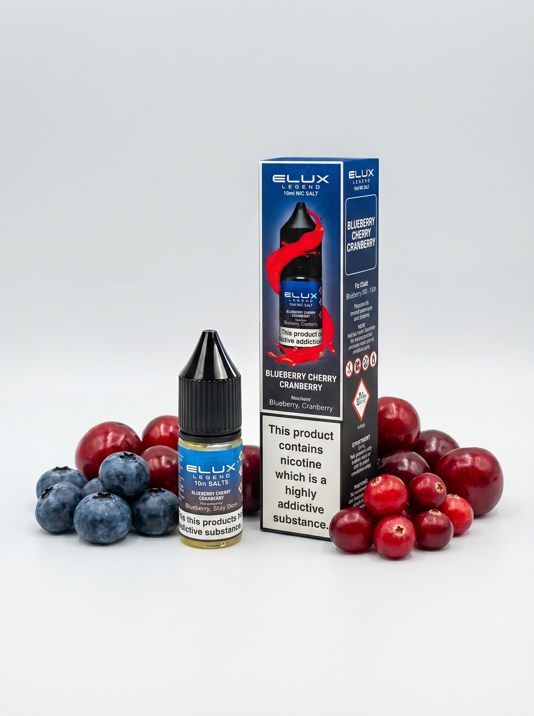 Elux Legend Blueberry Cherry Cranberry Nic Salt E-Liquid 20mg 10ml