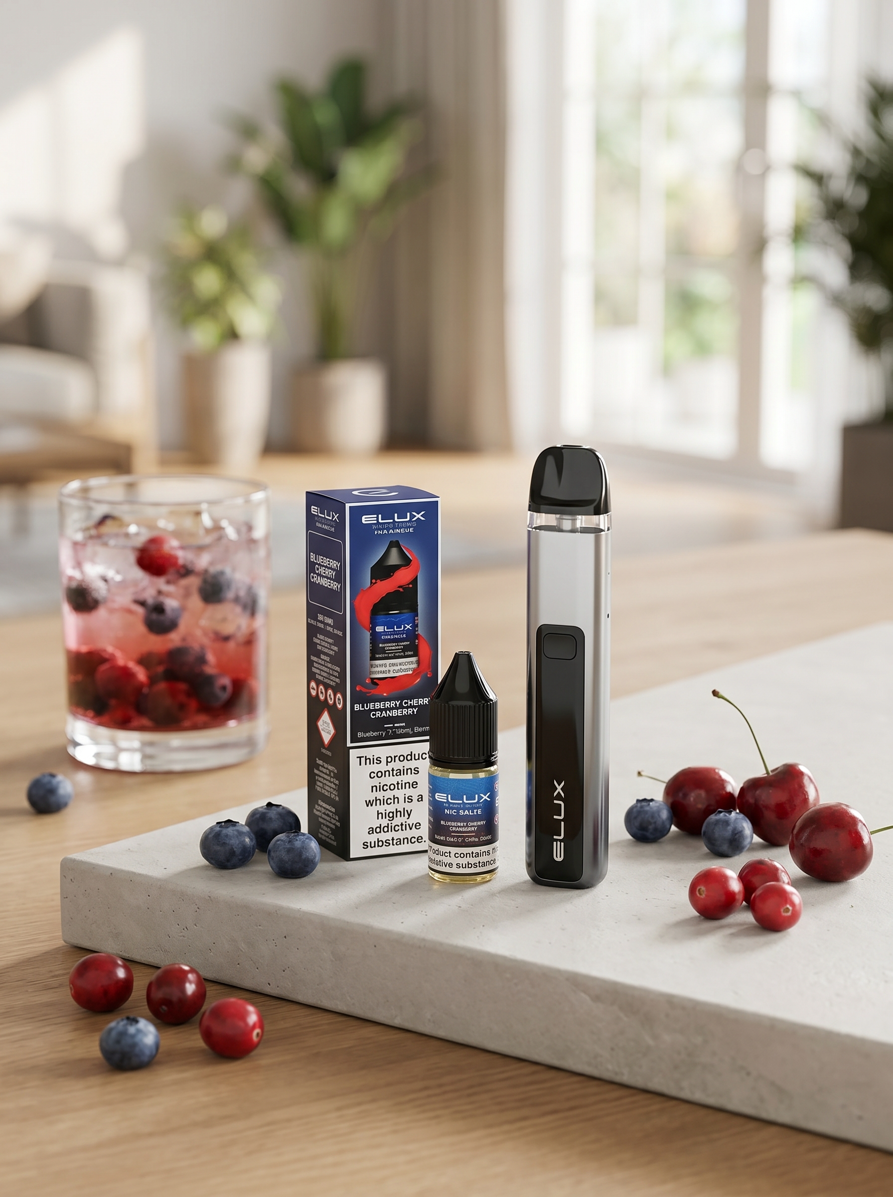 Elux Legend Blueberry Cherry Cranberry Nic Salt E-Liquid 20mg 10ml