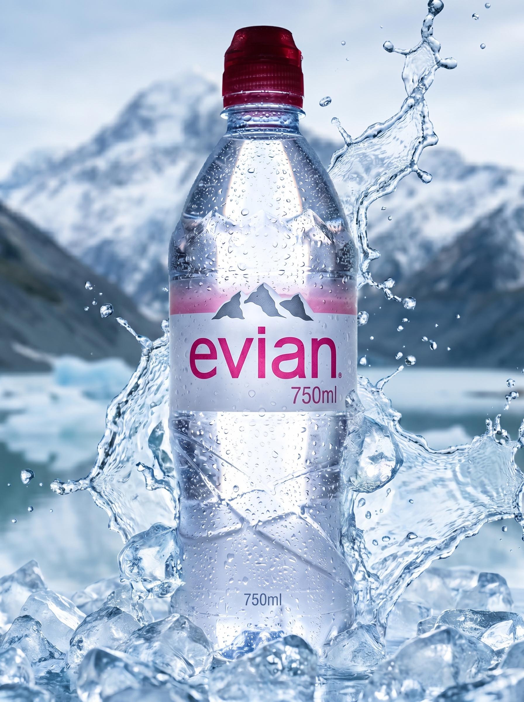 Evian Natural Mineral Still Water 750ml Bottle