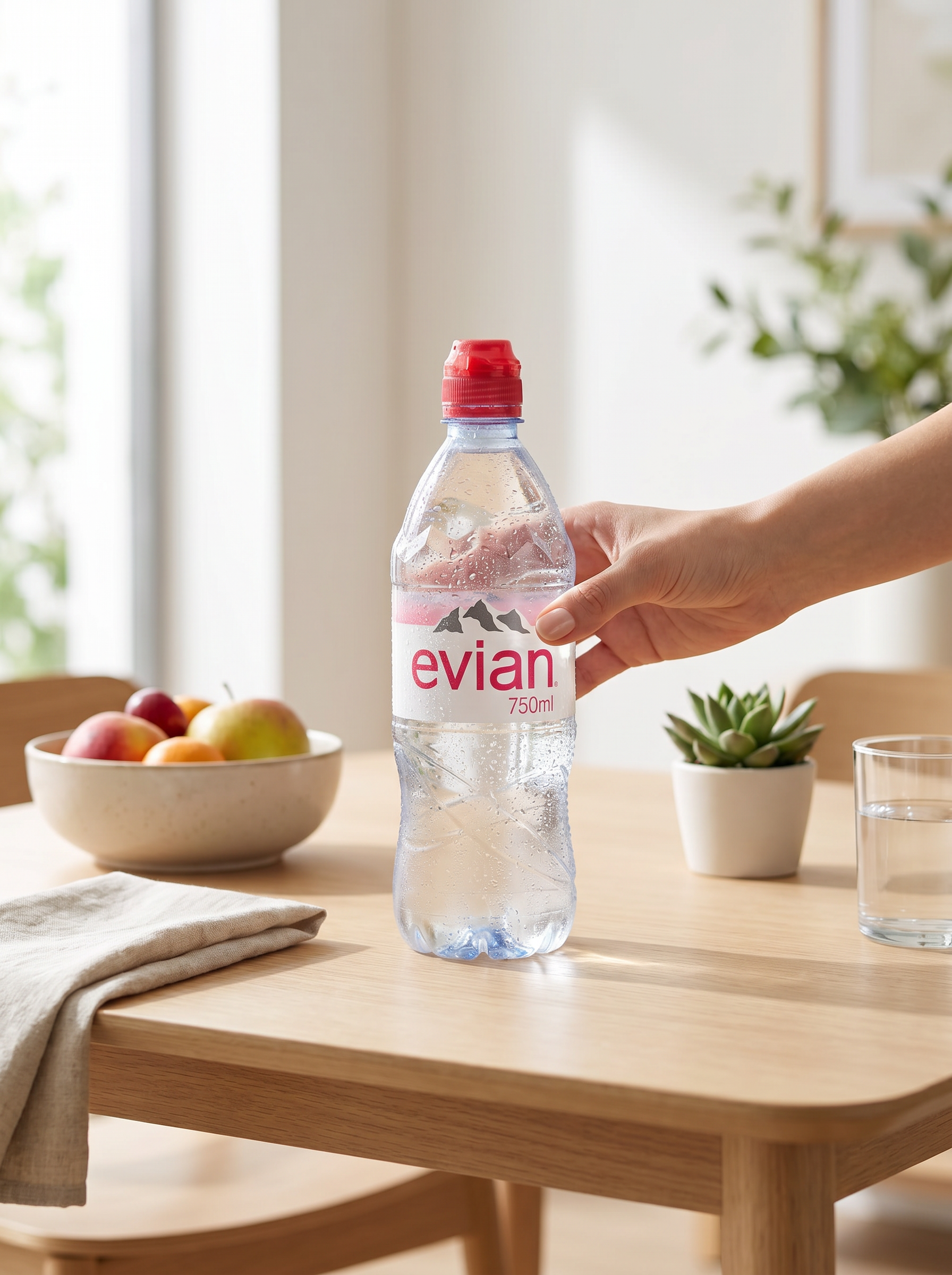Evian Natural Mineral Still Water 750ml Bottle