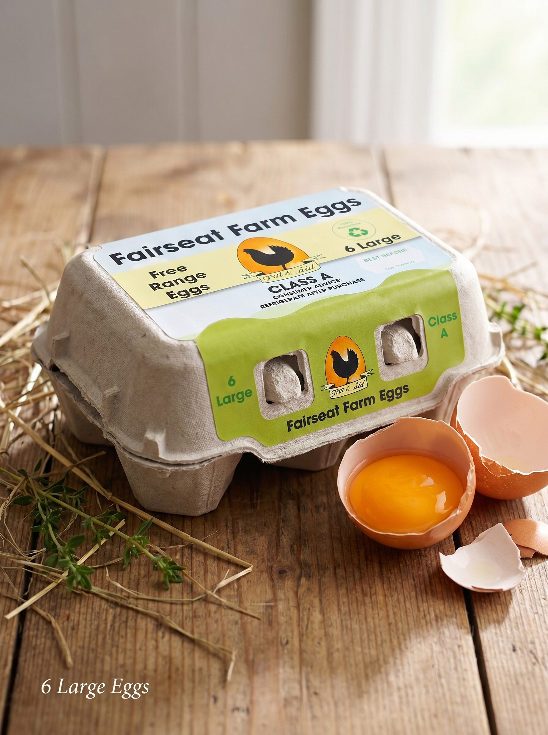 Fairseat Farm Free Range Eggs 6 Large