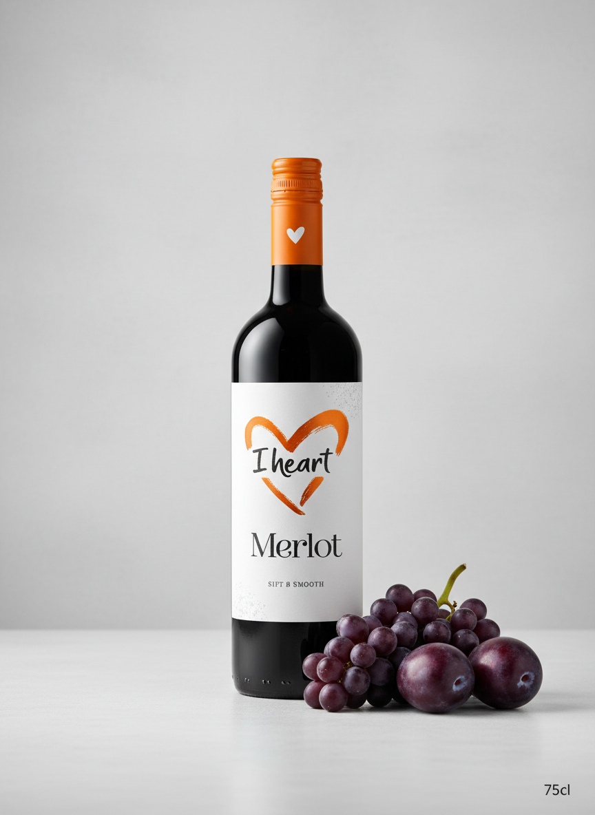 I Heart Merlot Red Wine 75cl Bottle