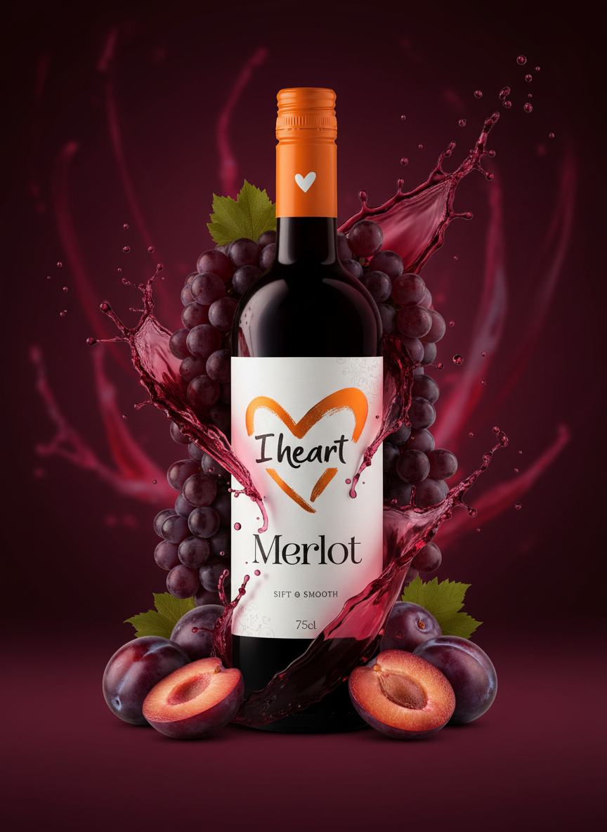 I Heart Merlot Red Wine 75cl Bottle