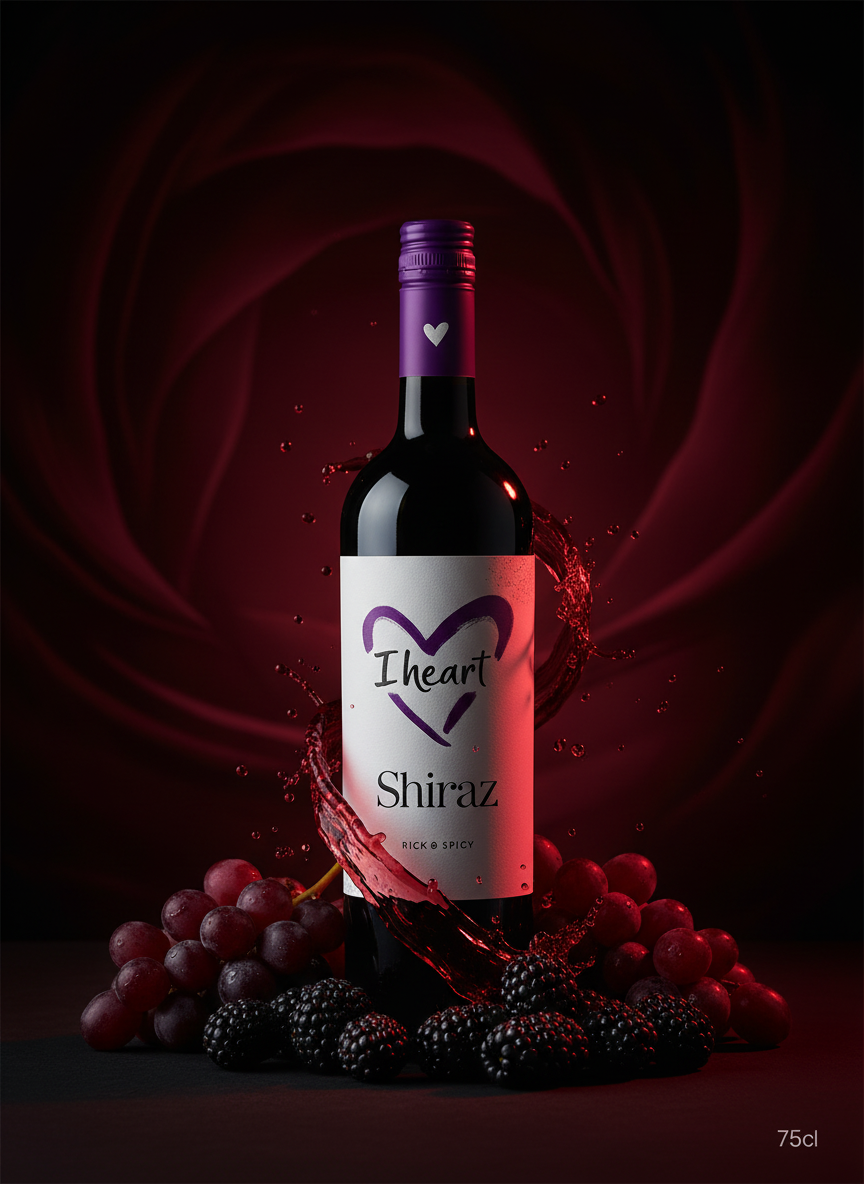 I Heart Shiraz Red Wine 75cl Bottle