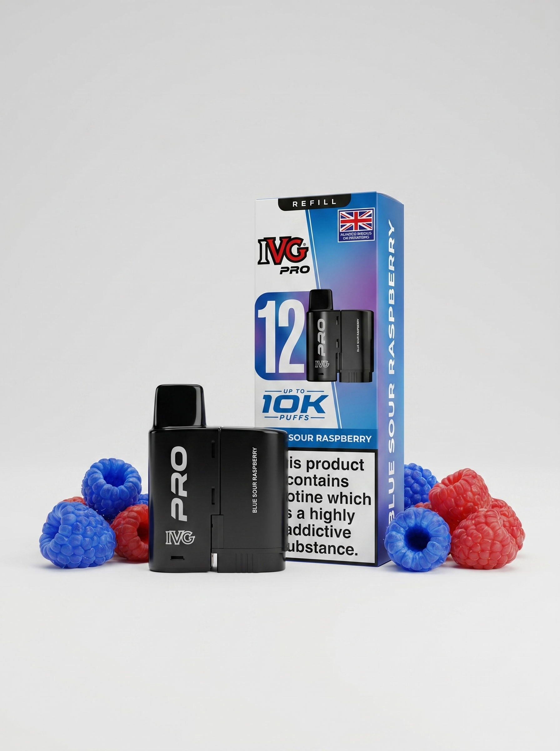 IVG Pro Blue Sour Raspberry Prefilled Pod 12ml 20mg/ml