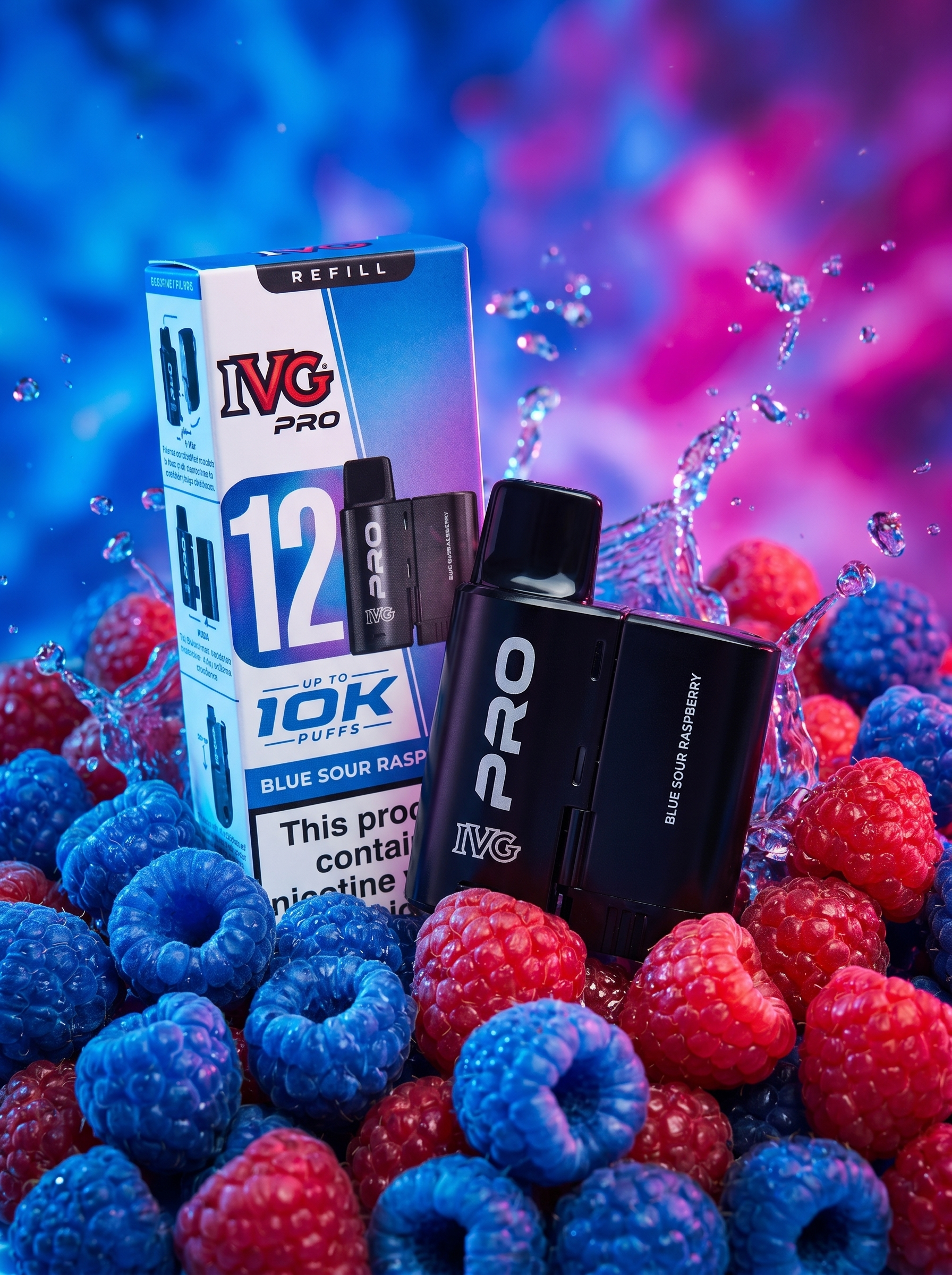 IVG Pro Blue Sour Raspberry Prefilled Pod 12ml 20mg/ml
