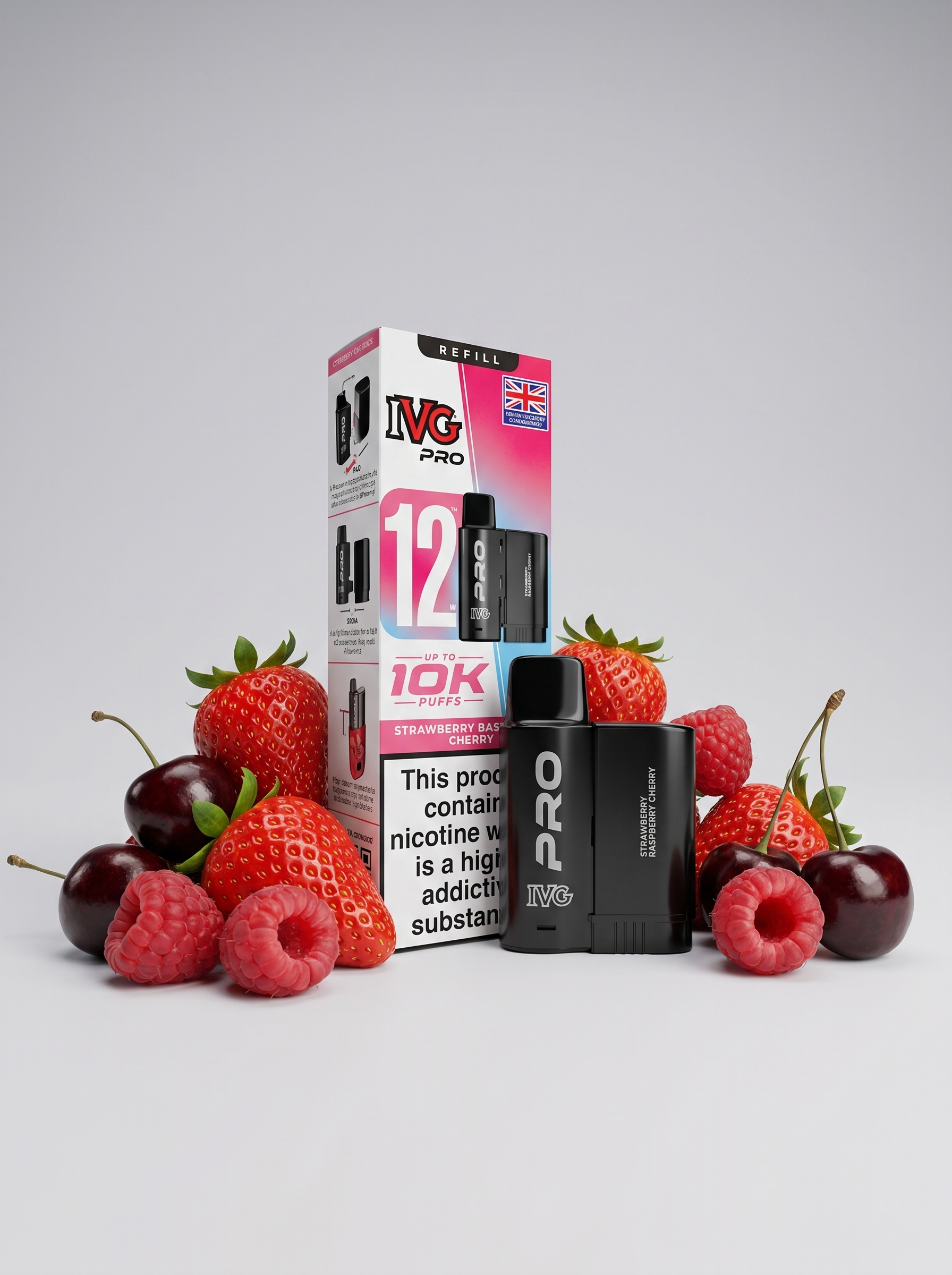 IVG Pro Strawberry Raspberry Cherry Refill Pod 12ml 20mg/ml