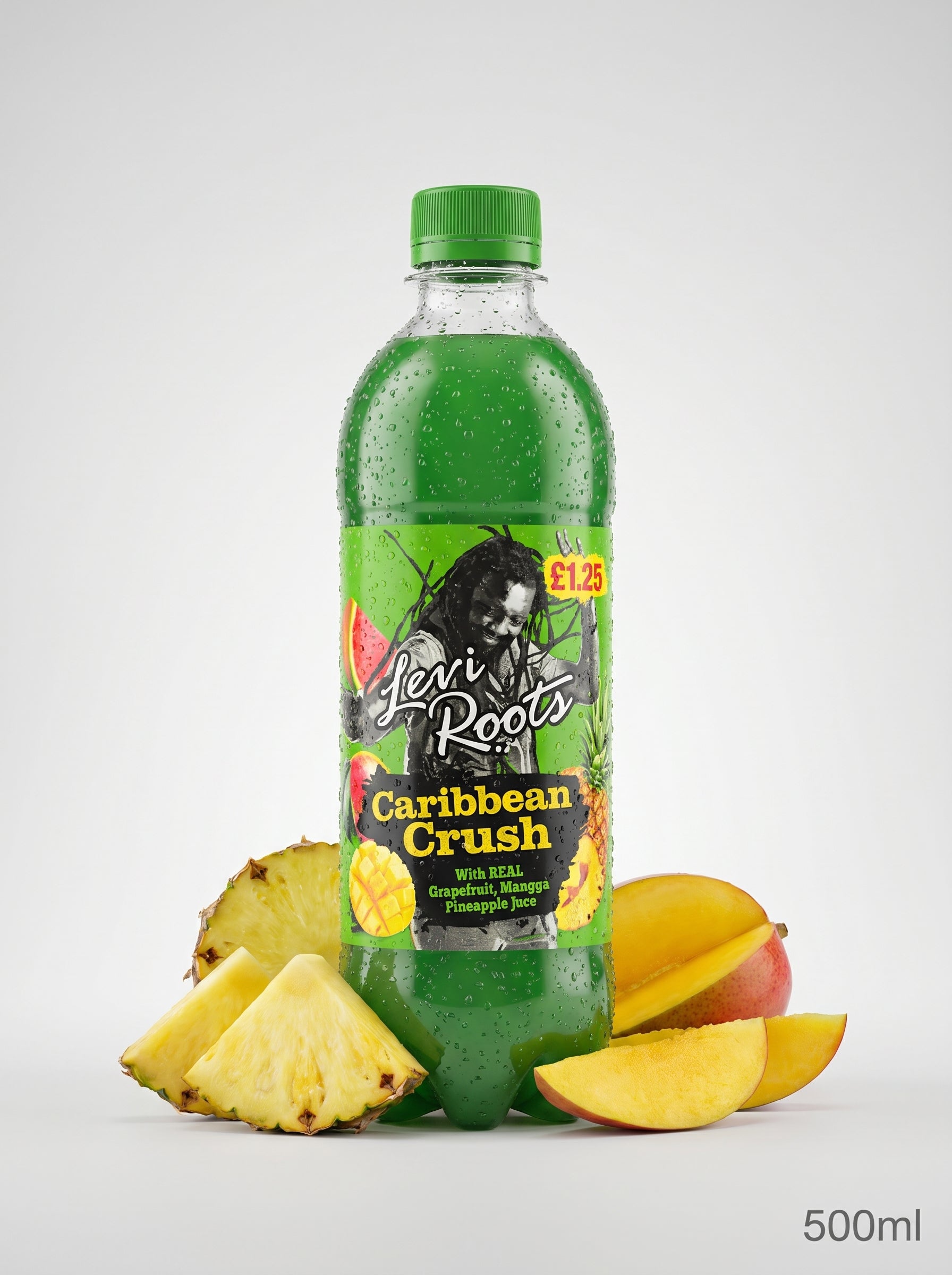 Levi Roots Caribbean Crush Soft Drink 500ml Bottle