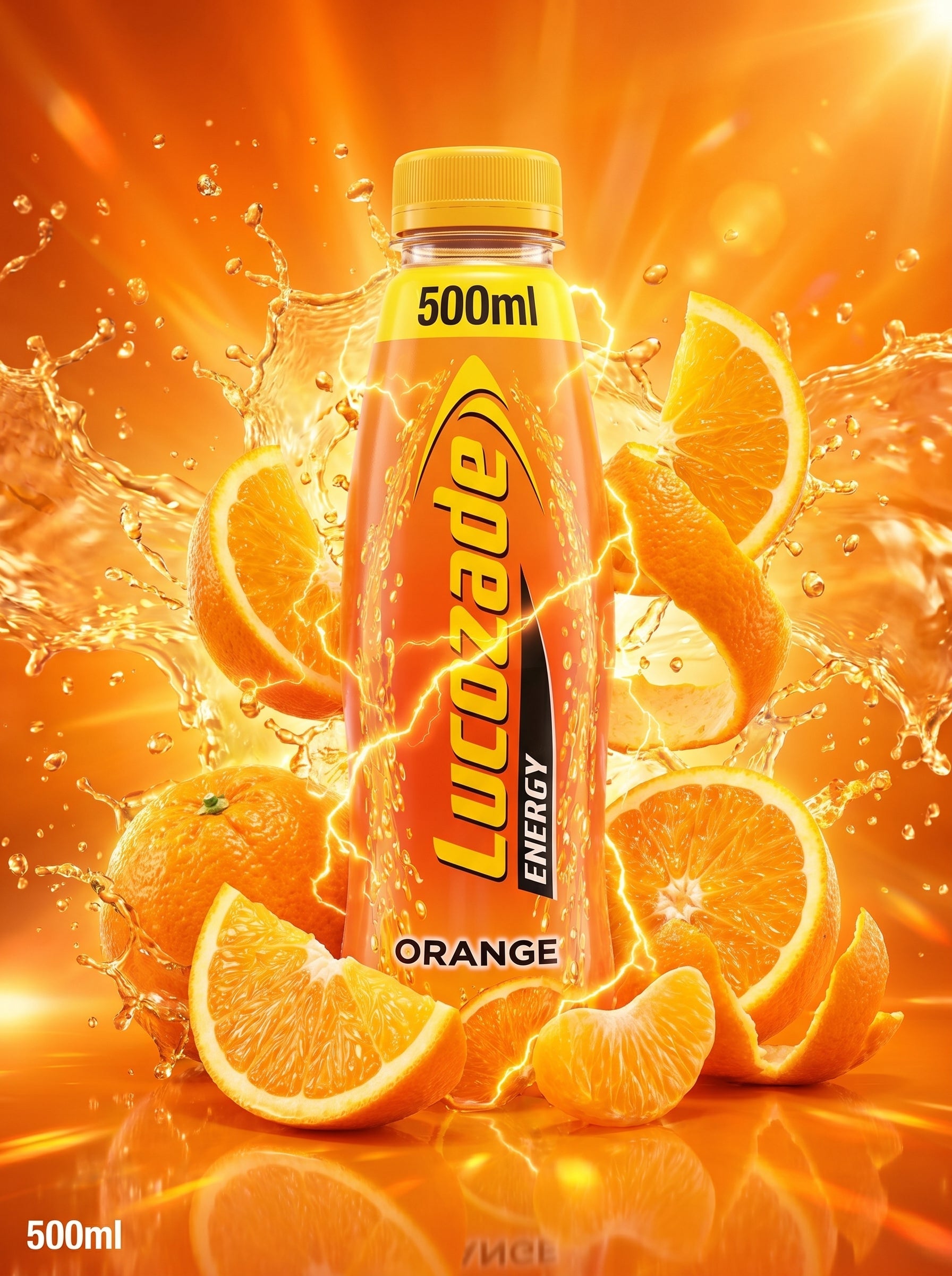Lucozade Energy Orange Drink 500ml Bottle
