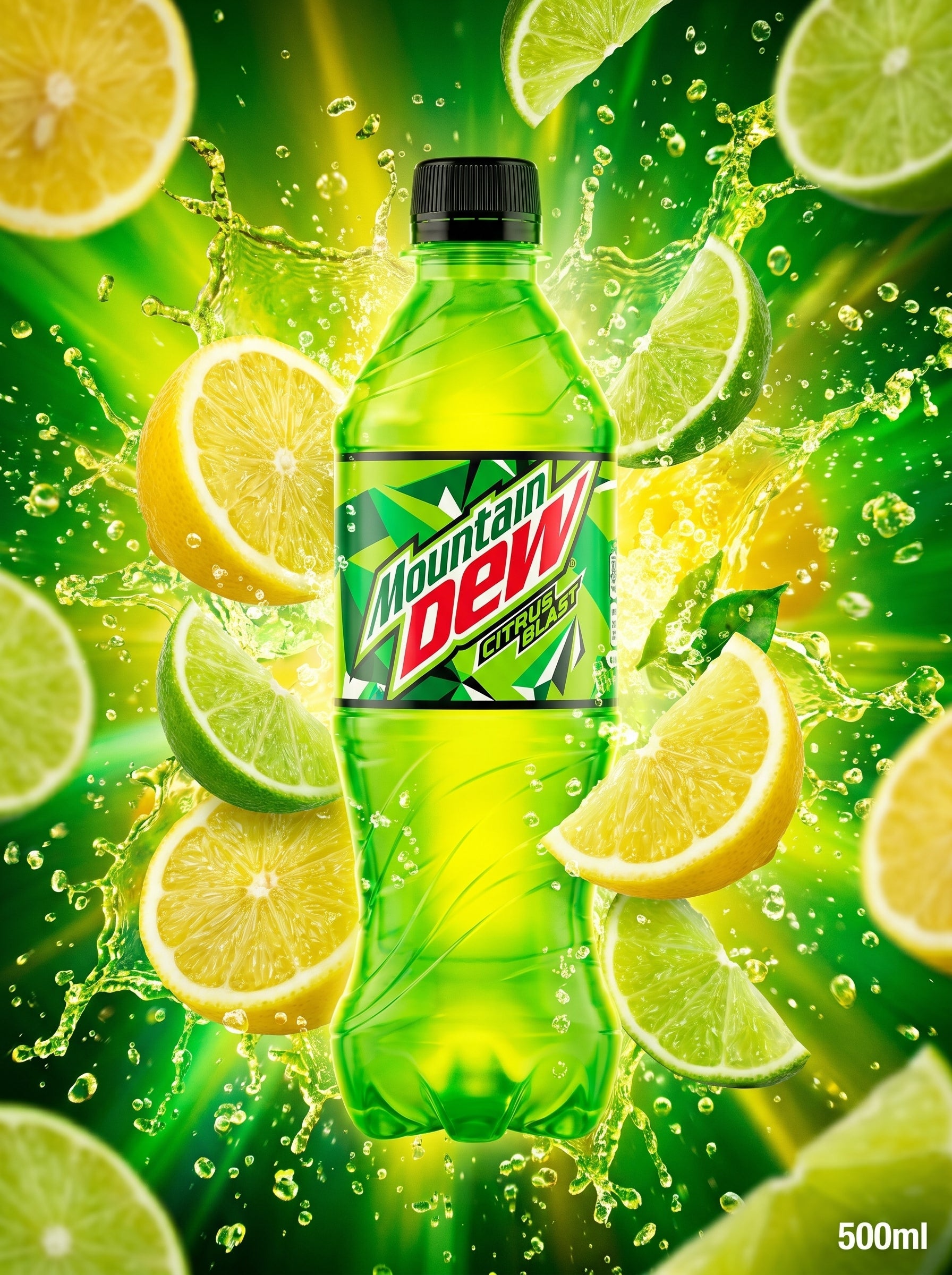 Mountain Dew Citrus Blast Soft Drink 500ml Bottle