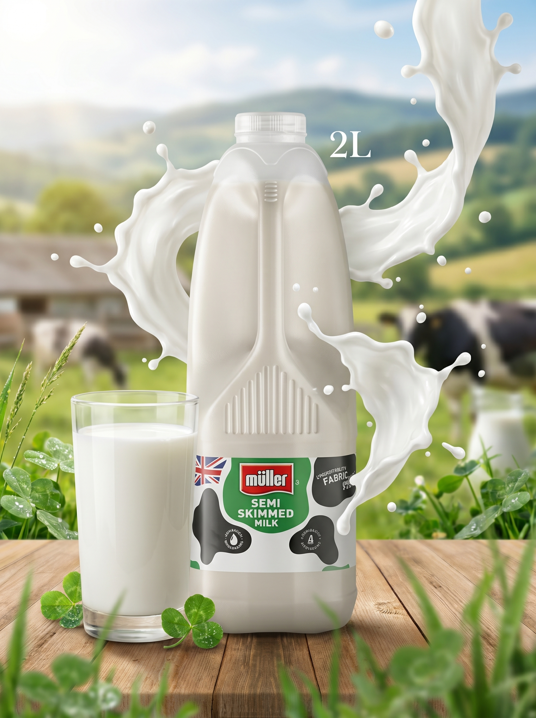 Müller Semi Skimmed Milk 2 Litres