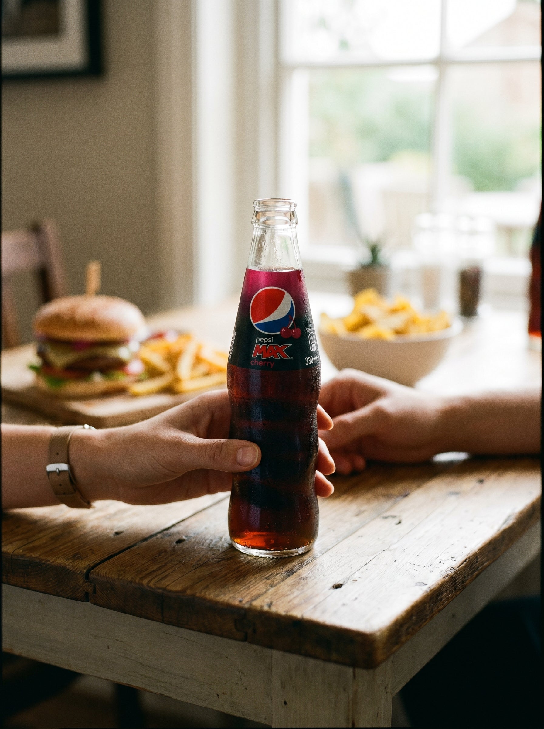 Pepsi Max Cherry No Sugar Soft Drink 330ml Bottle