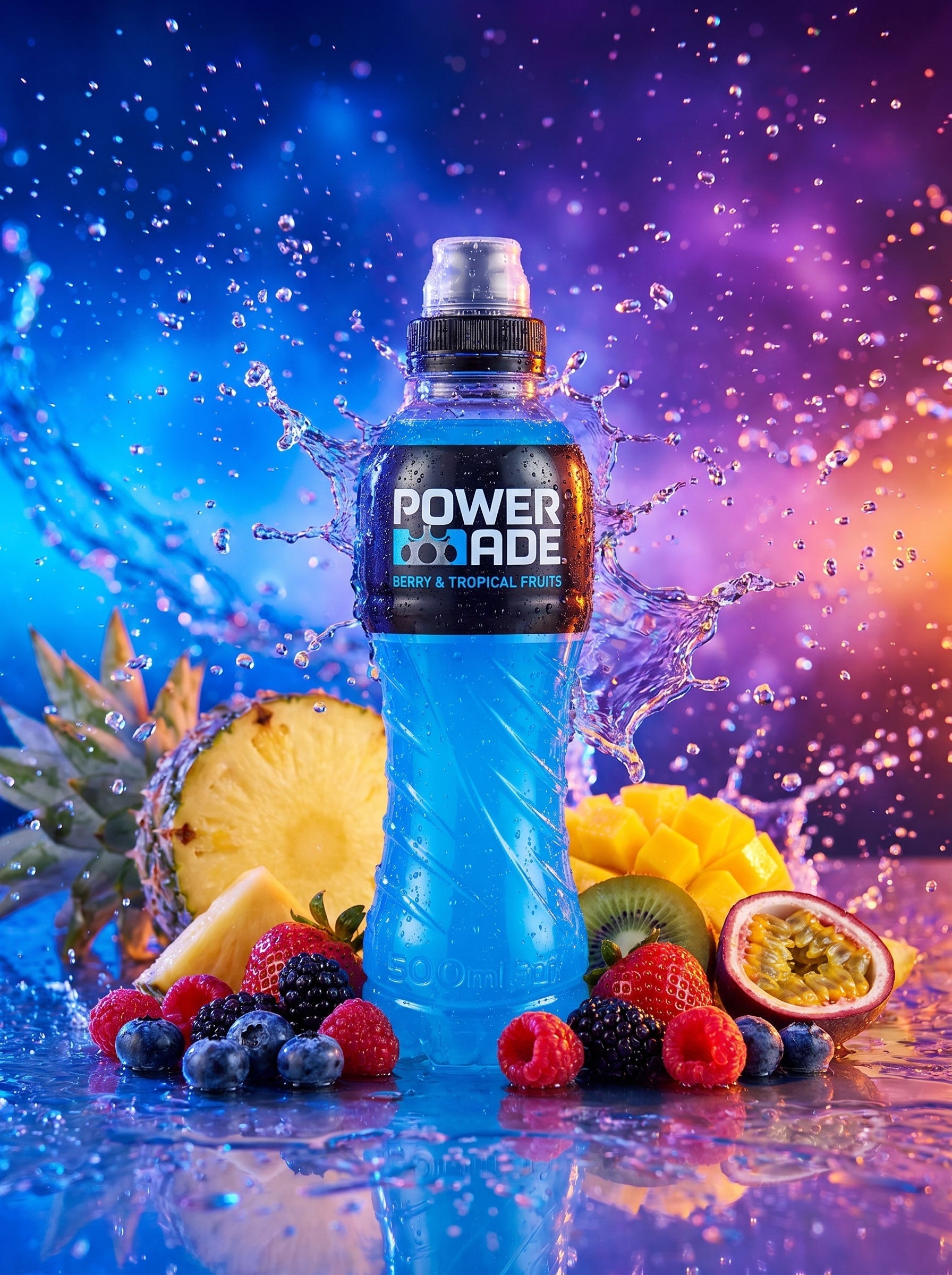 Powerade Berry & Tropical Sports Drink 500ml Bottle