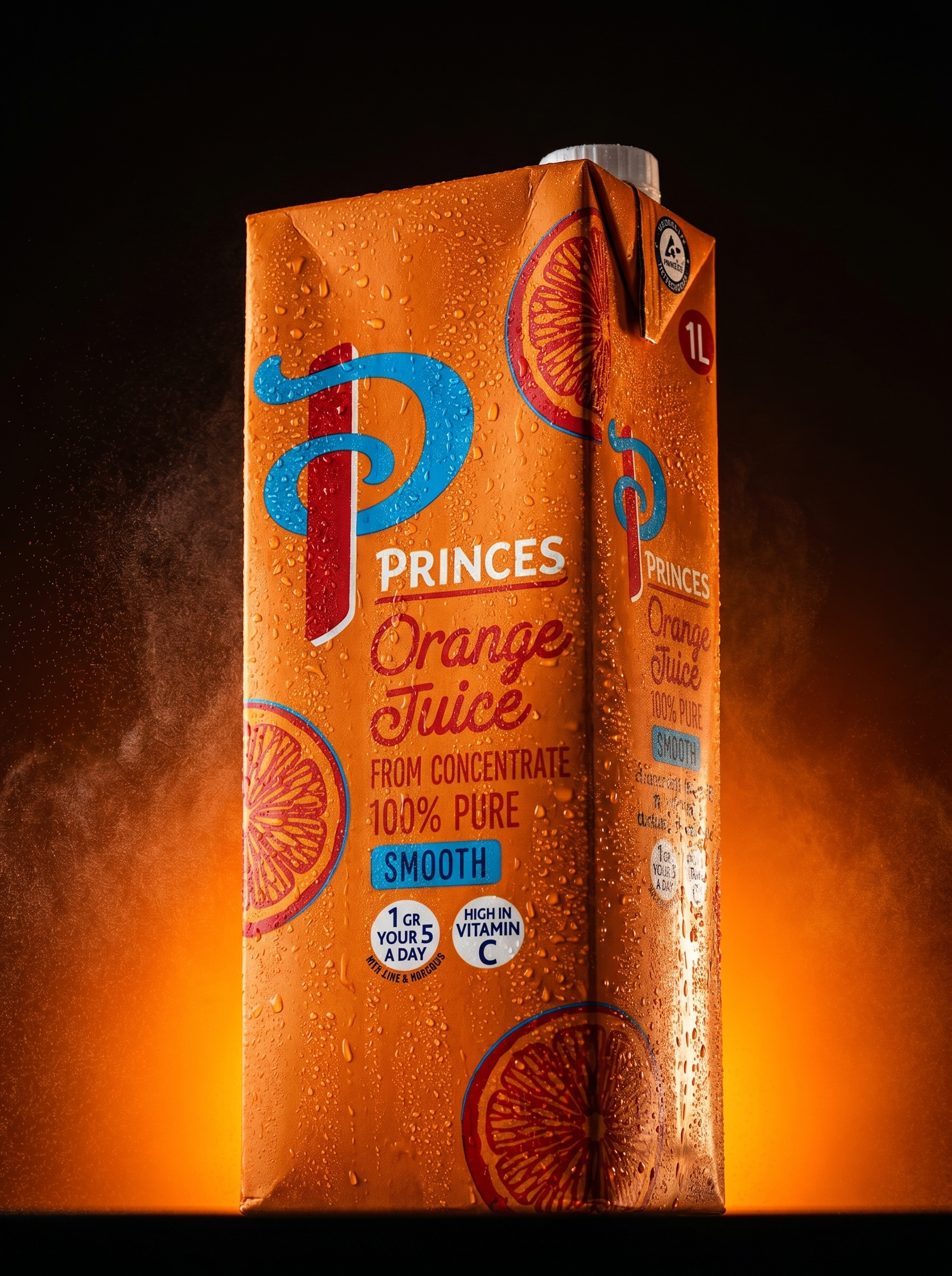 Princes Smooth Orange Juice from Concentrate 1 Litre Carton