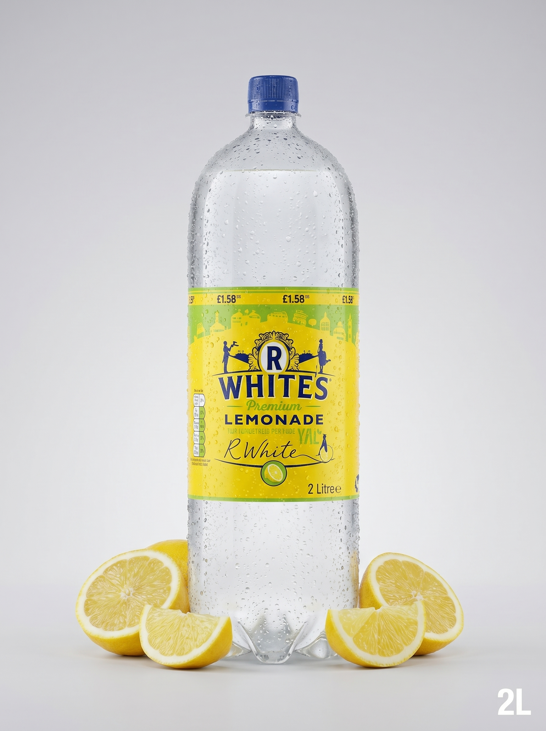 R White's Premium Lemonade 2 Litres Bottle