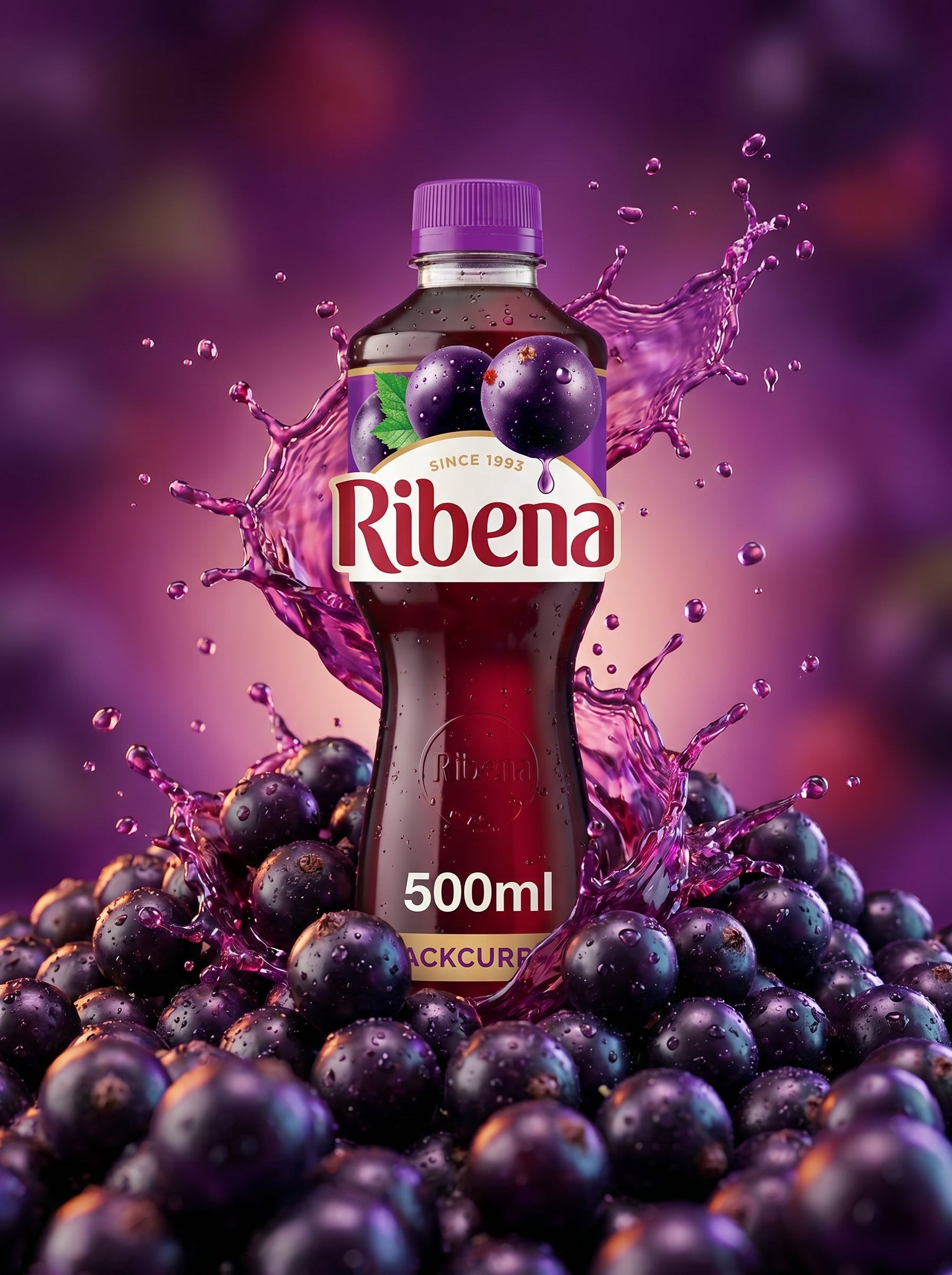 Ribena Blackcurrant Juice Drink 500ml Bottle