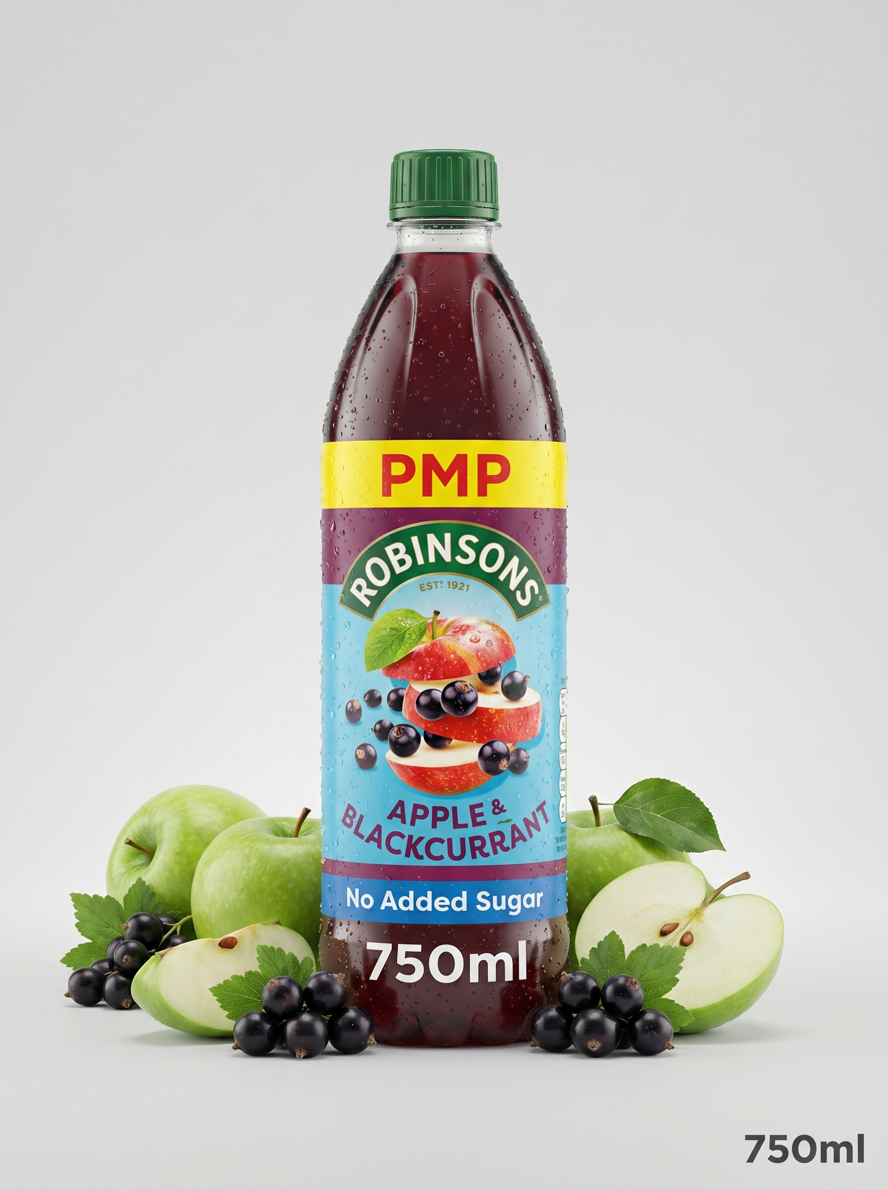 Robinsons Apple & Blackcurrant No Added Sugar Squash PMP 750ml Bottle