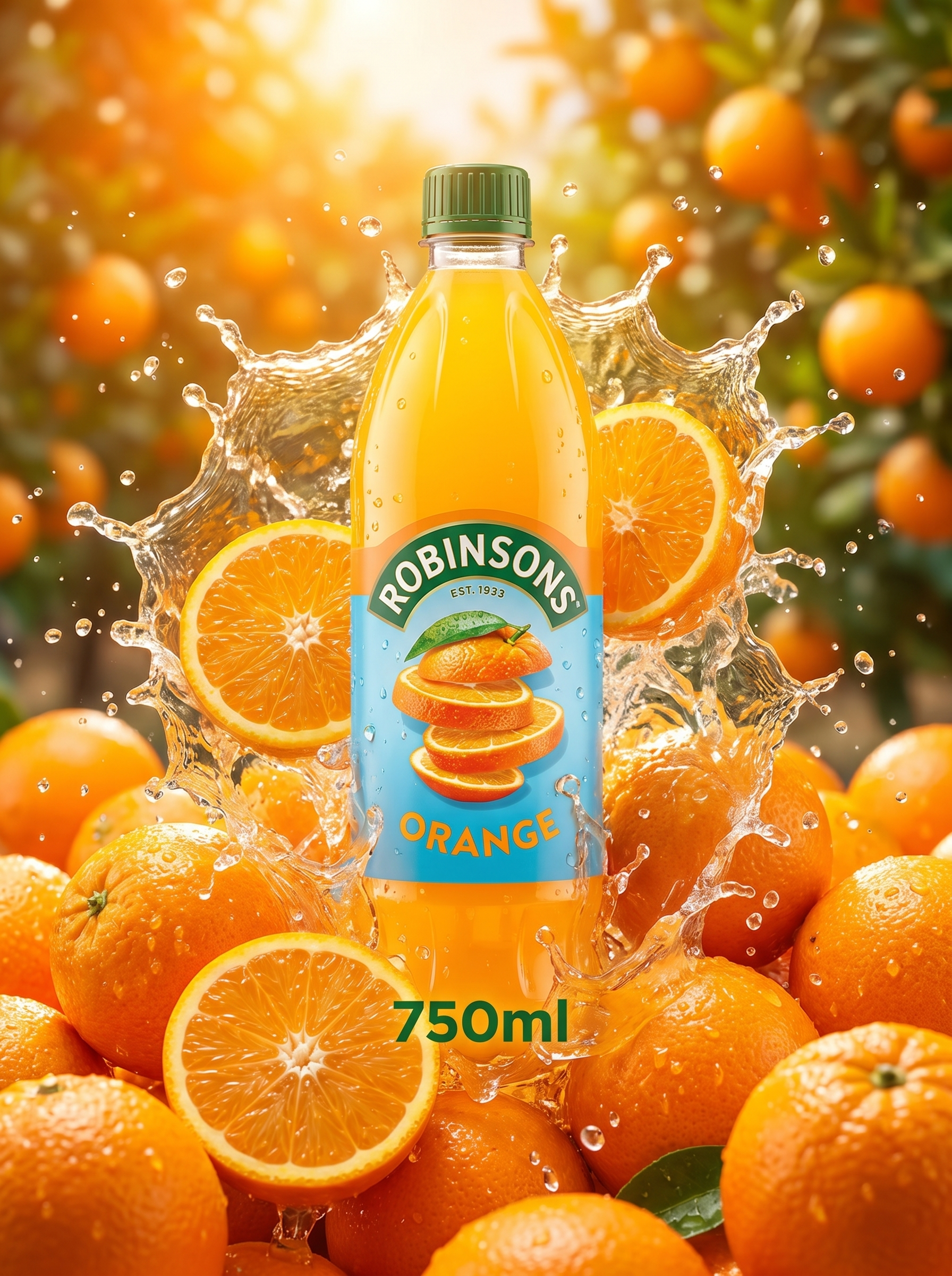 Robinsons Orange No Added Sugar Squash PMP 750ml Bottle