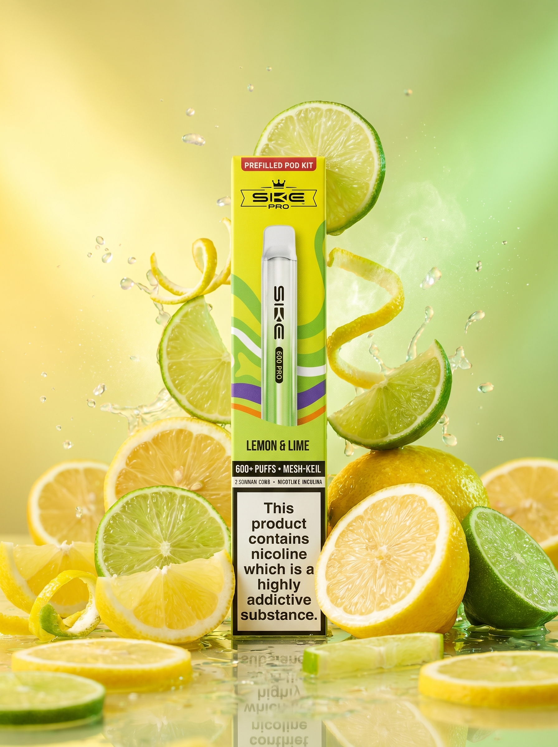 SKE 600 Pro Lemon & Lime Prefilled Pod Kit 20mg/ml