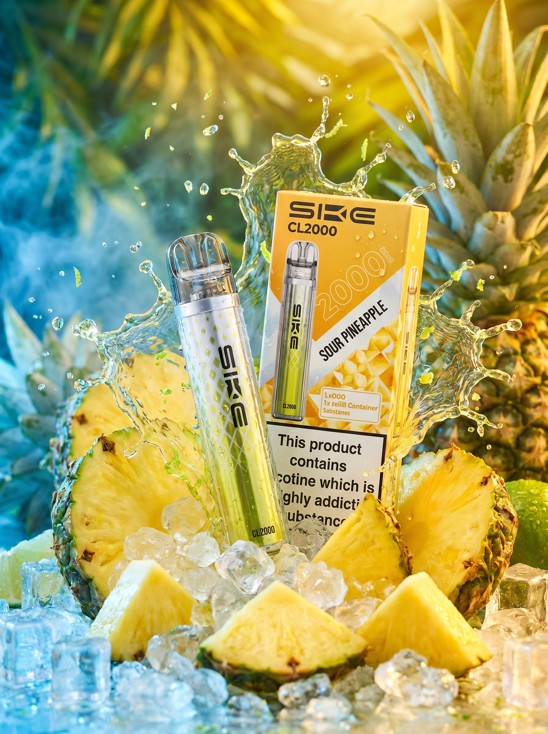SKE BAR Sour Pineapple Ice Prefilled Vape Kit 20mg/ml