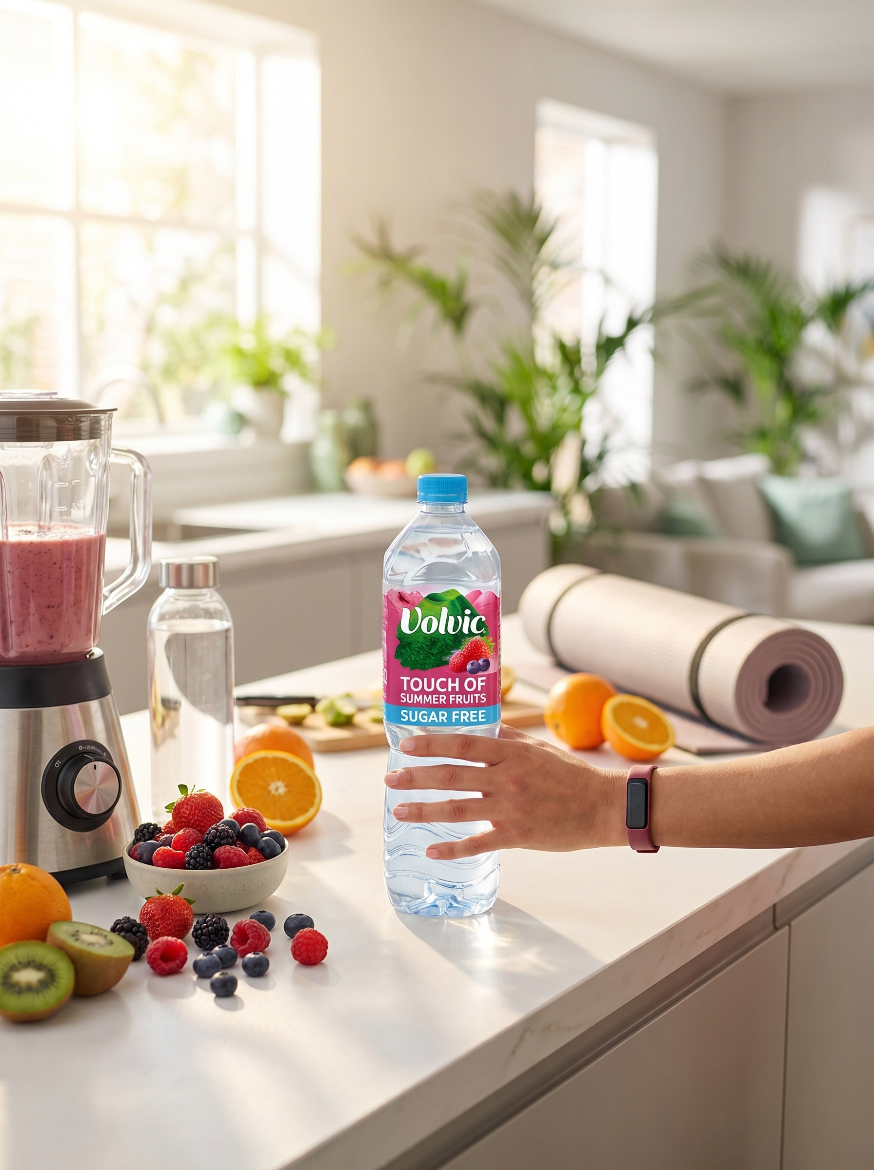 Volvic Touch Of Fruit Summer Fruits Sugar Free Still Flavoured Water 1.5L Bottle