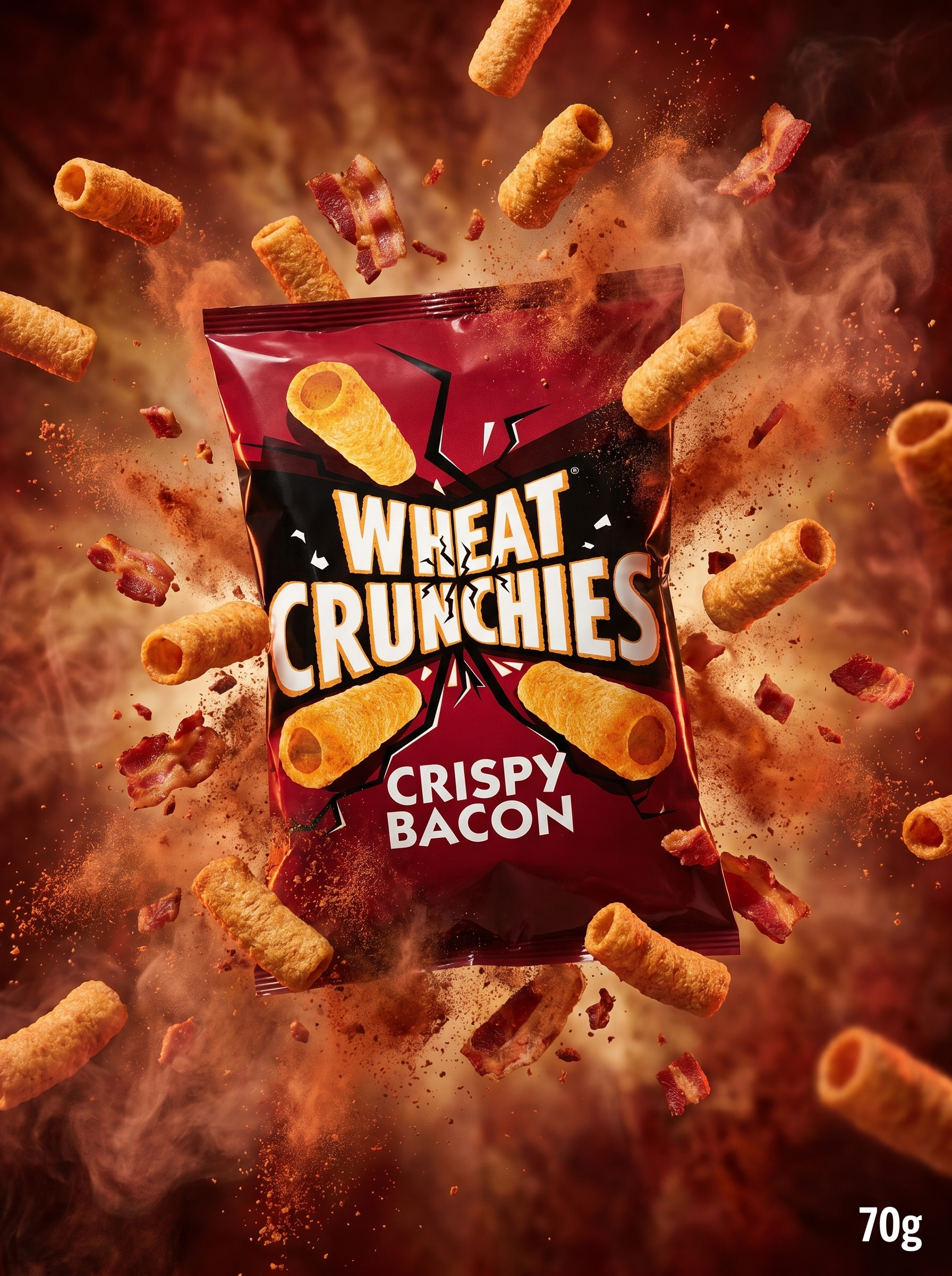 Wheat Crunchies Bacon Crisps 70g