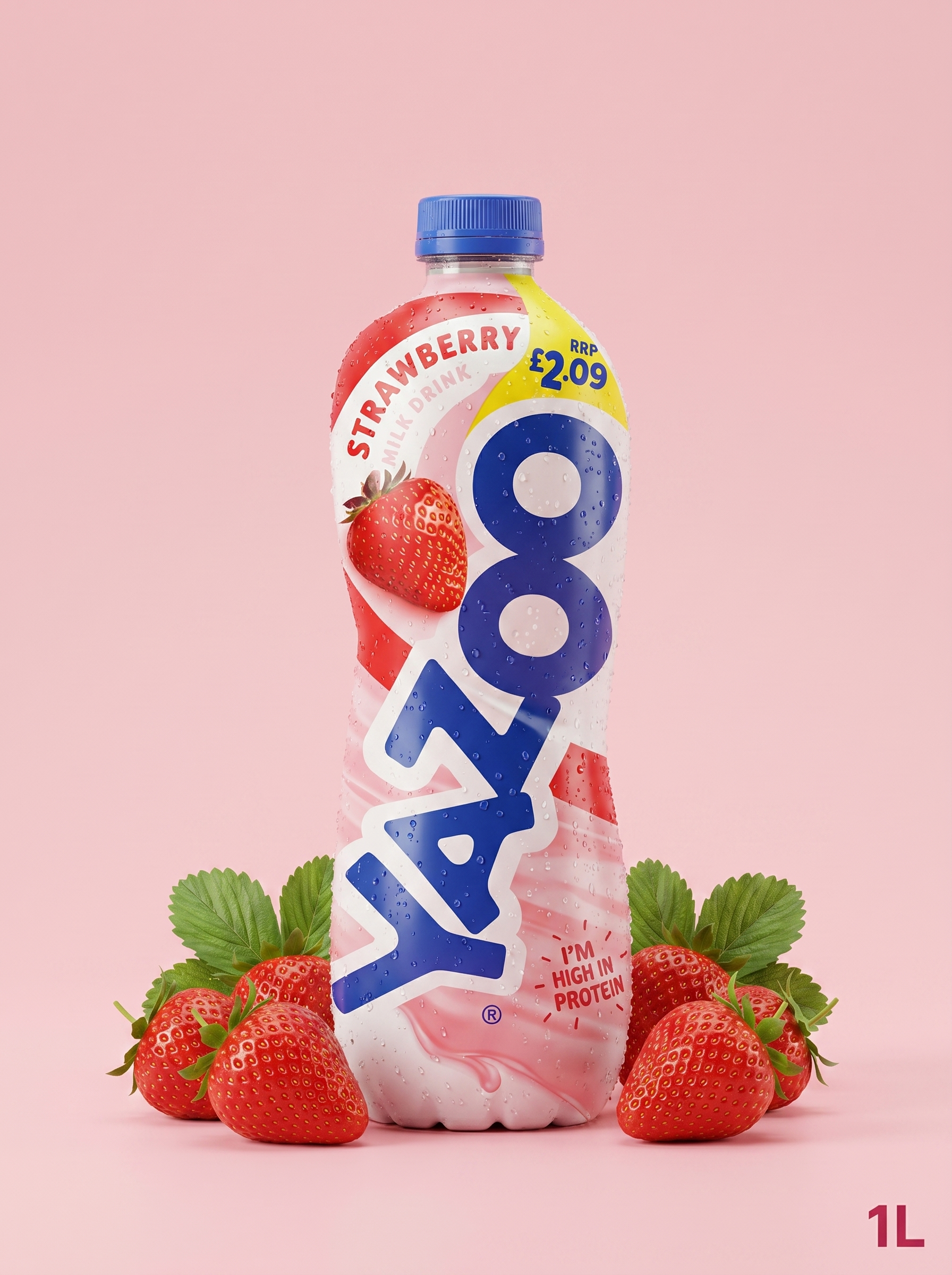 Yazoo Strawberry Milk Drink 1L Bottle