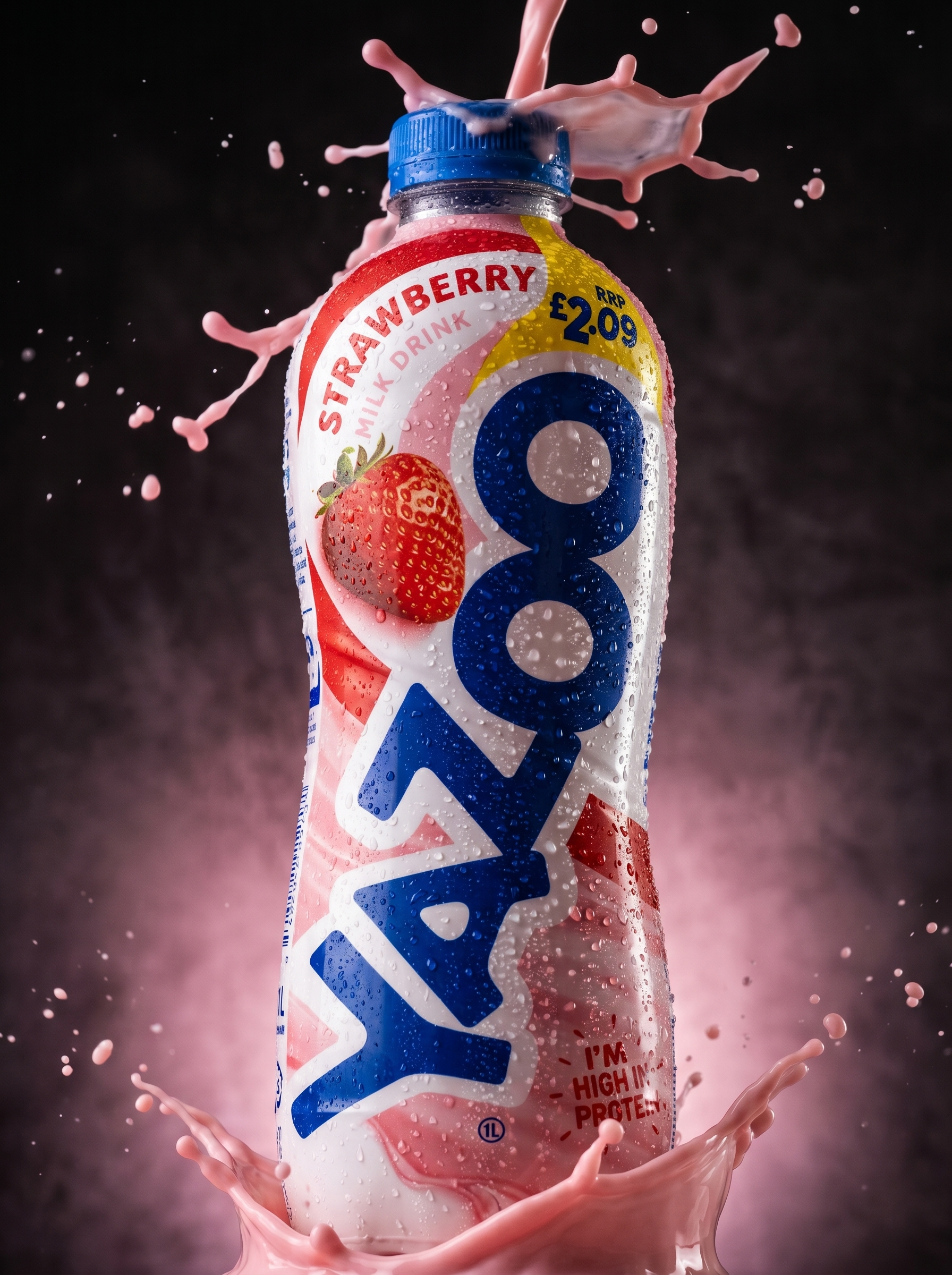 Yazoo Strawberry Milk Drink 1L Bottle