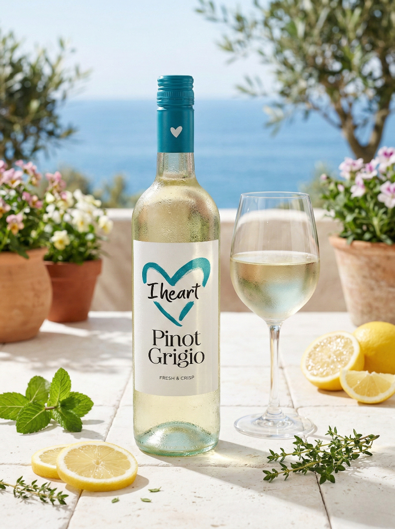 I Heart Pinot Grigio 750ml – Crisp Italian White Wine