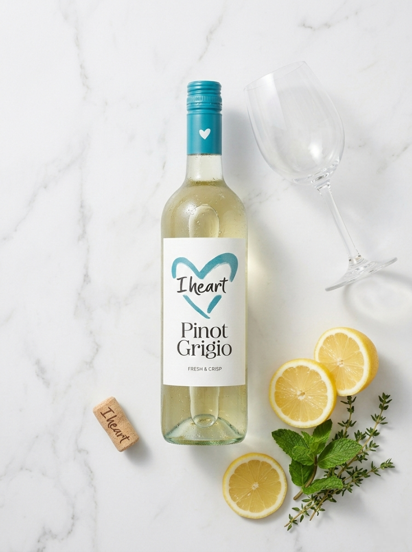 I Heart Pinot Grigio 750ml – Crisp Italian White Wine